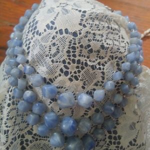 Blue bead Multi Strand necklace